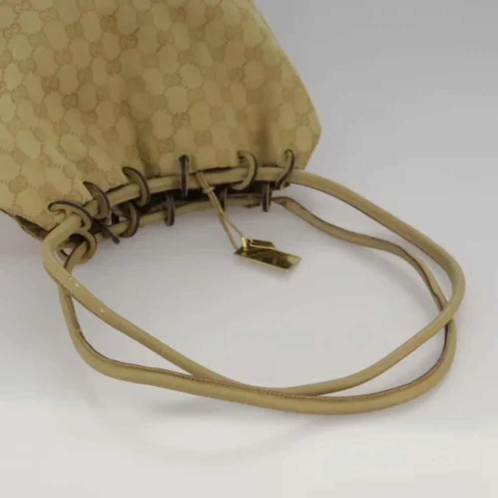Gucci Vintage Pre-owned Canvas gucci-bags Beige Dames