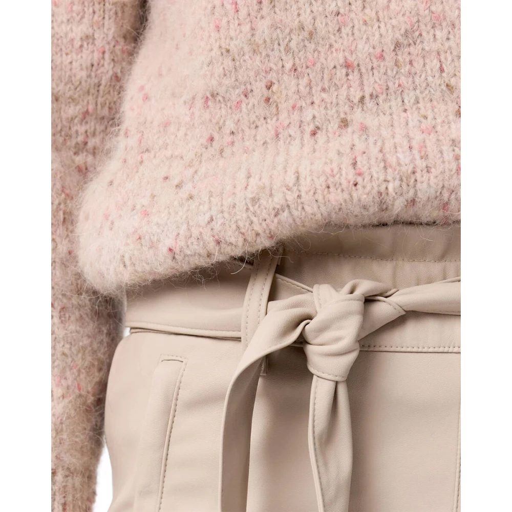 Knit-ted Stijlvolle Broek Francis Beige Dames
