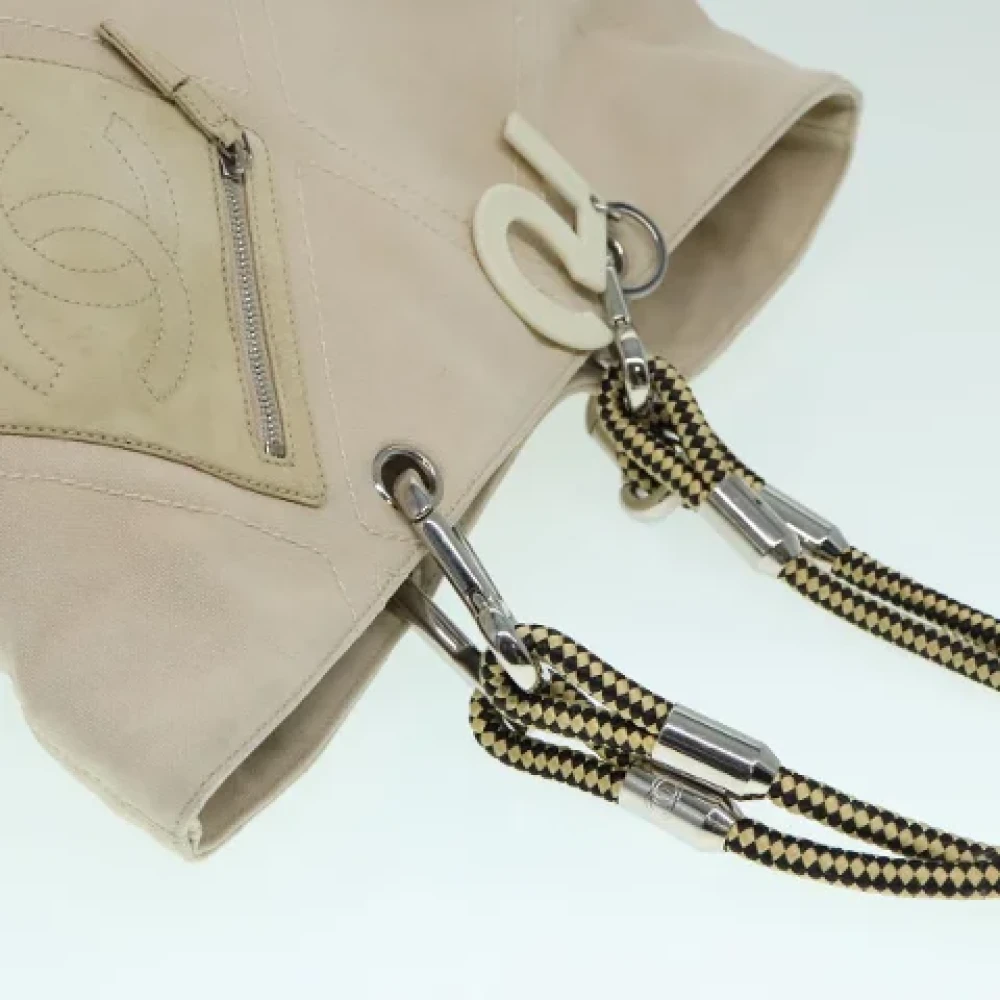 Chanel Vintage Pre-owned Canvas totes Beige Dames