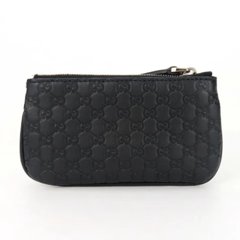Gucci Vintage Pre-owned Leather wallets Black Dames