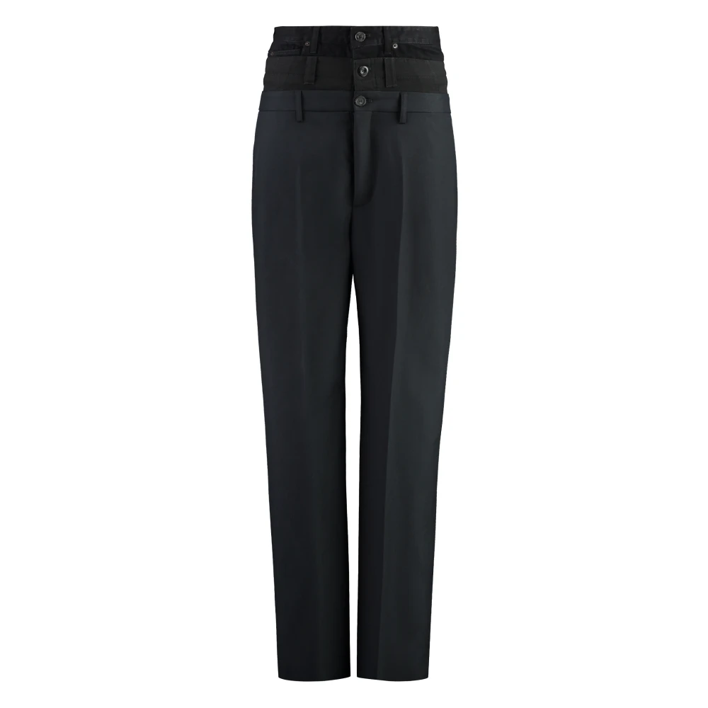 Balenciaga Oversize Gelaagde Baggy Broek Black Heren