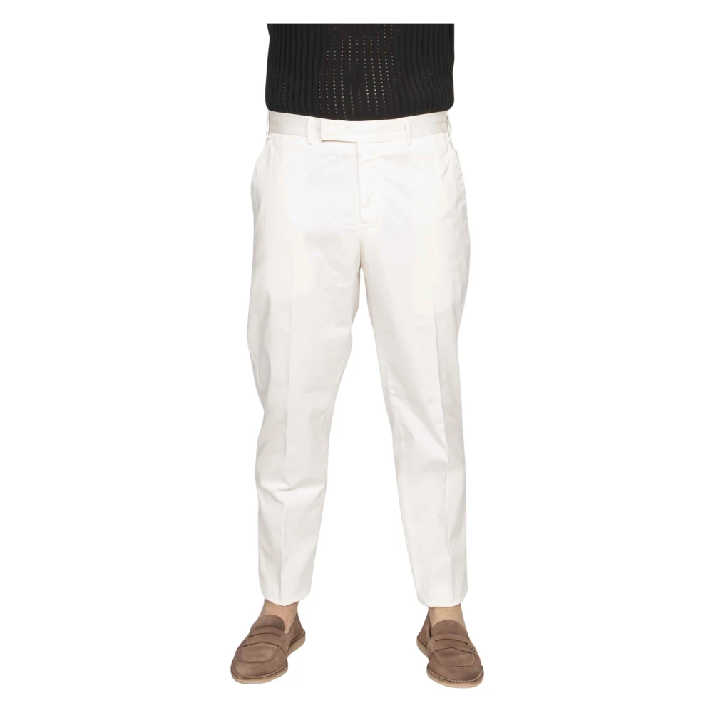 Pt Torino Men's White Suit Trousers, Xl, Pantalone Rebel
