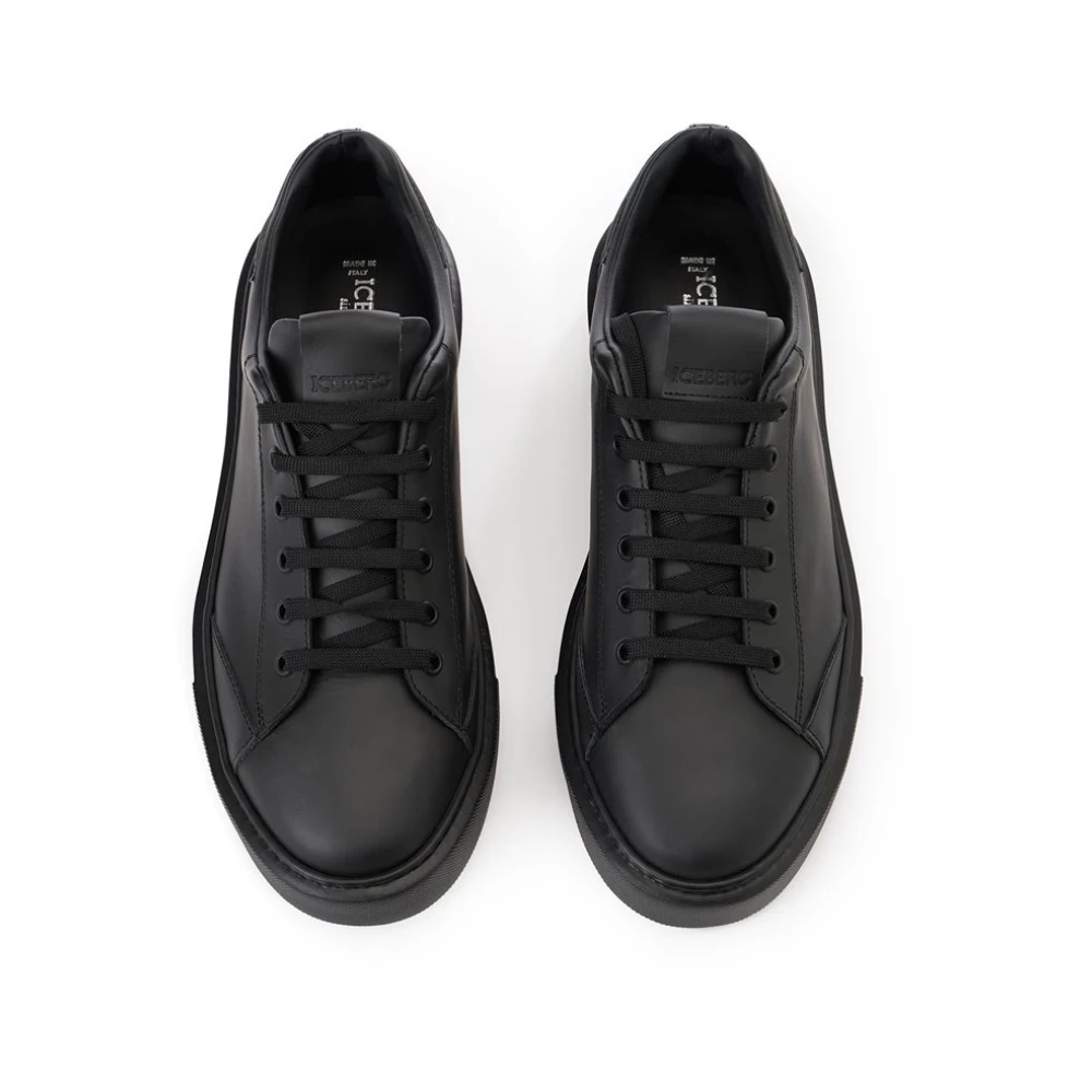 Iceberg Lage zwarte sneakers met XL zool Black Heren