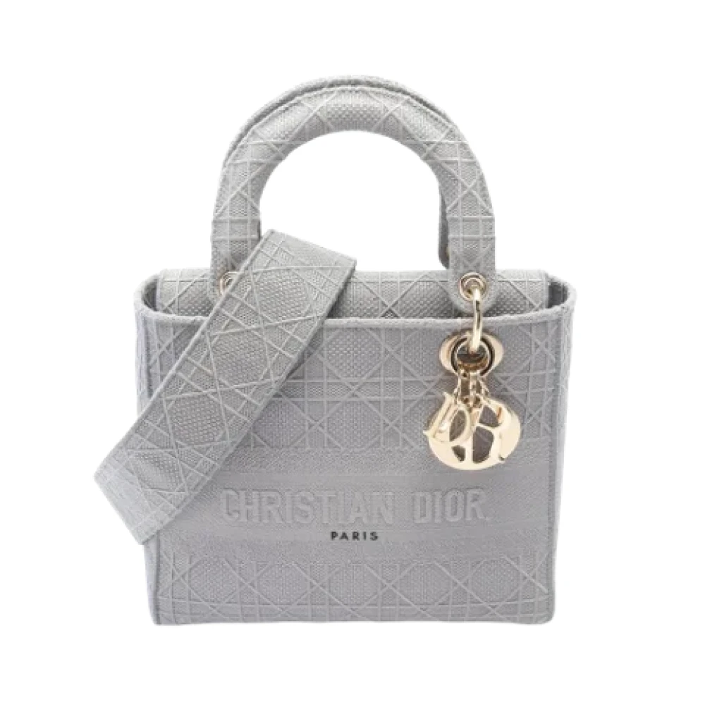 Dior Vintage Pre-owned Canvas dior-bags Gray Dames