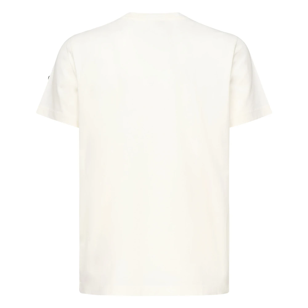 Moncler Witte Katoenen T-shirts en Polos White Heren