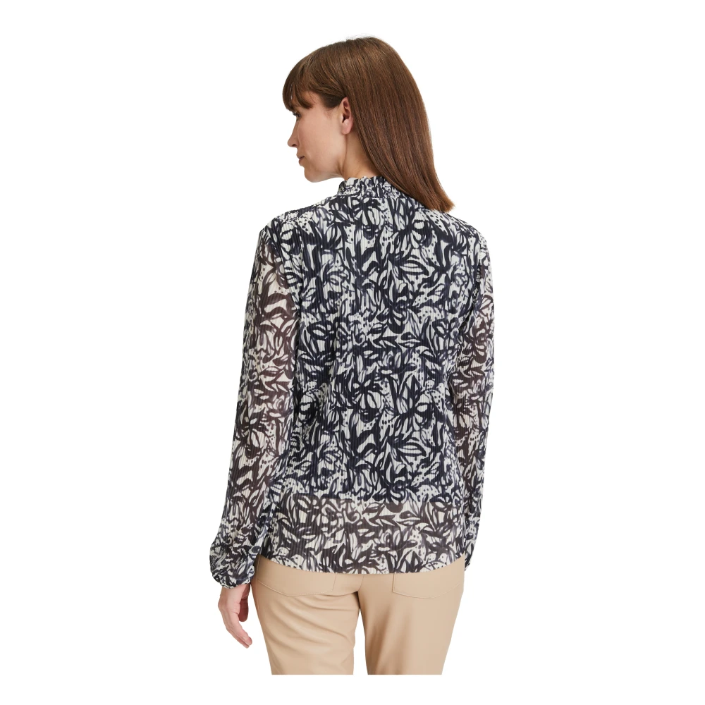 Betty & Co Bloemen standkraag blouse Multicolor Dames