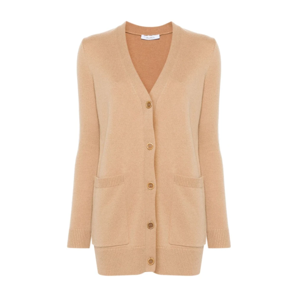 Max Mara Kameelwol-kasjmier trui met paillettenmotief Brown Dames