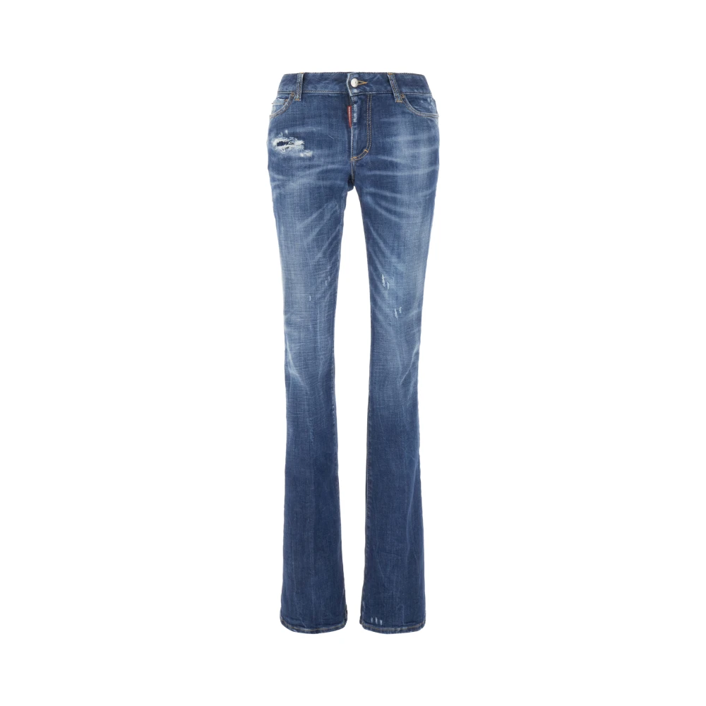 Dsquared2 Medium Taille Flare jeans Blue Dames