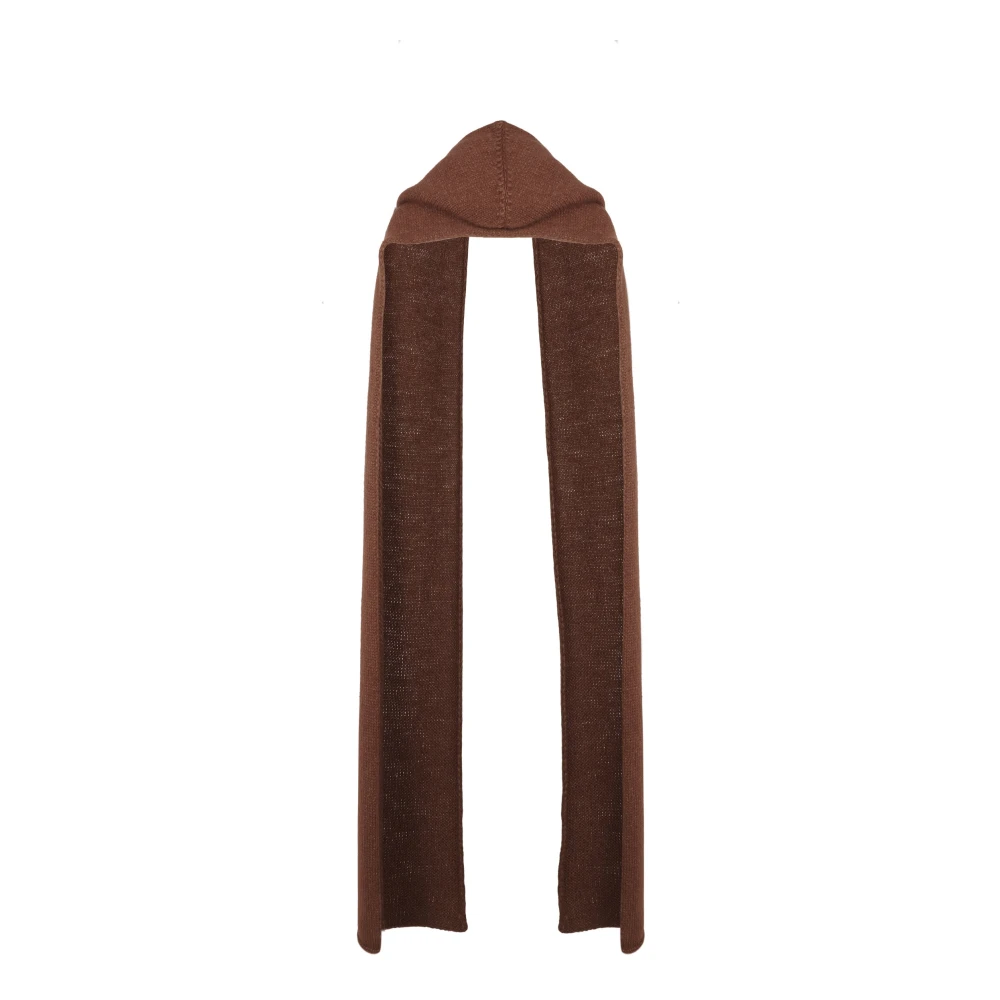 Cortana Circ baby alpaca en zijden sjaal Brown Dames