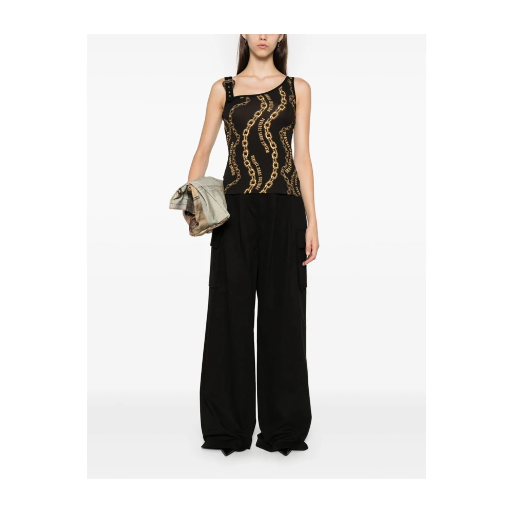 Versace Jeans Couture Zwart Elegant Bovenkleding Aw24 Multicolor Dames