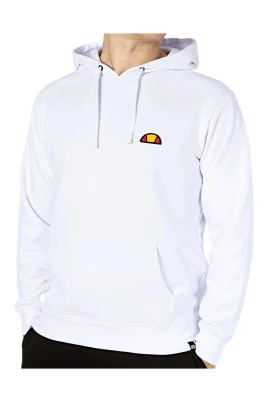 Vit hoodie med patchlogo