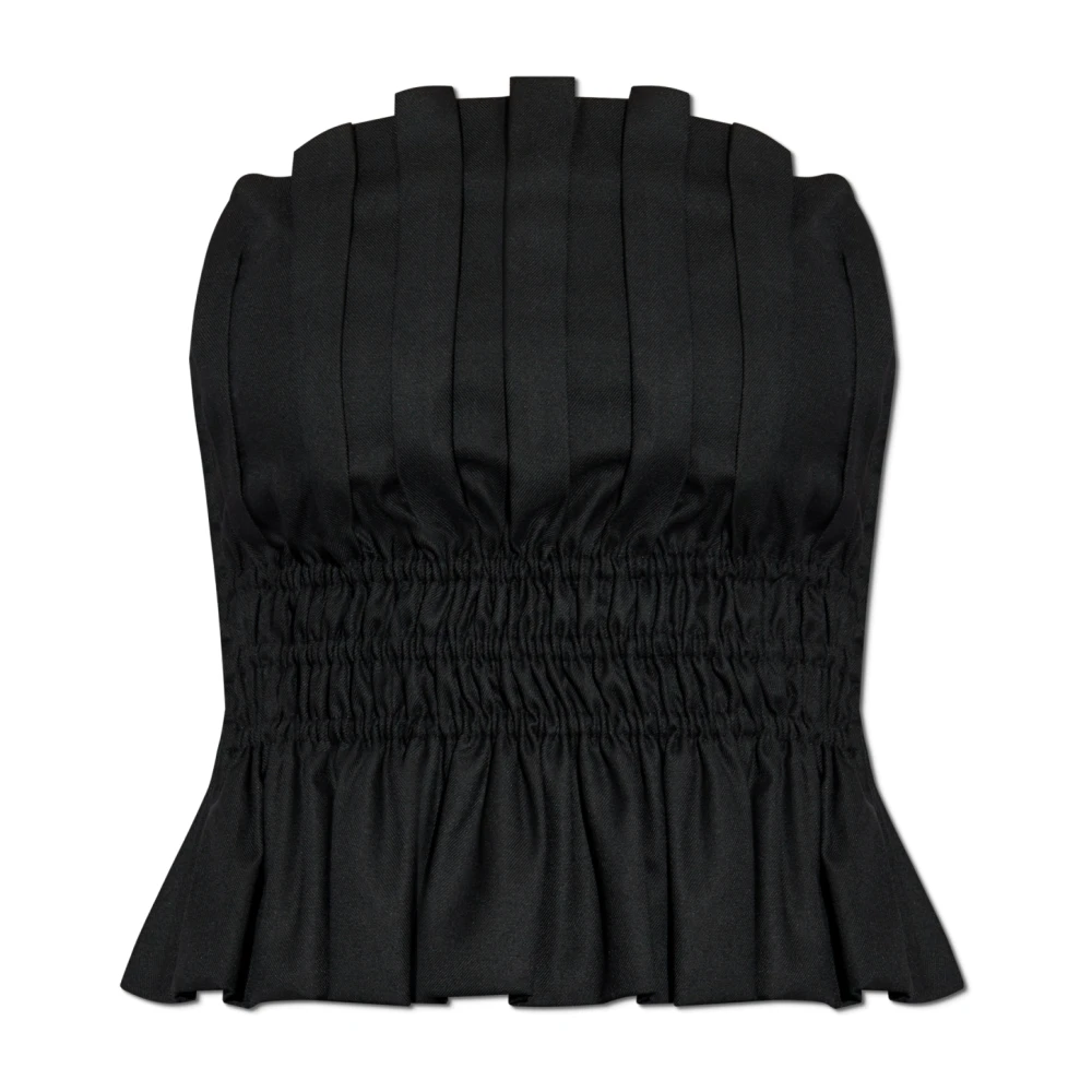 Gestuz Gedrapeerde Top Black Dames