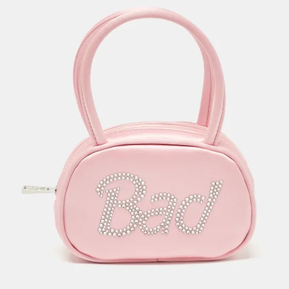 Amina Muaddi Pre-owned Satin handbags Pink Dames
