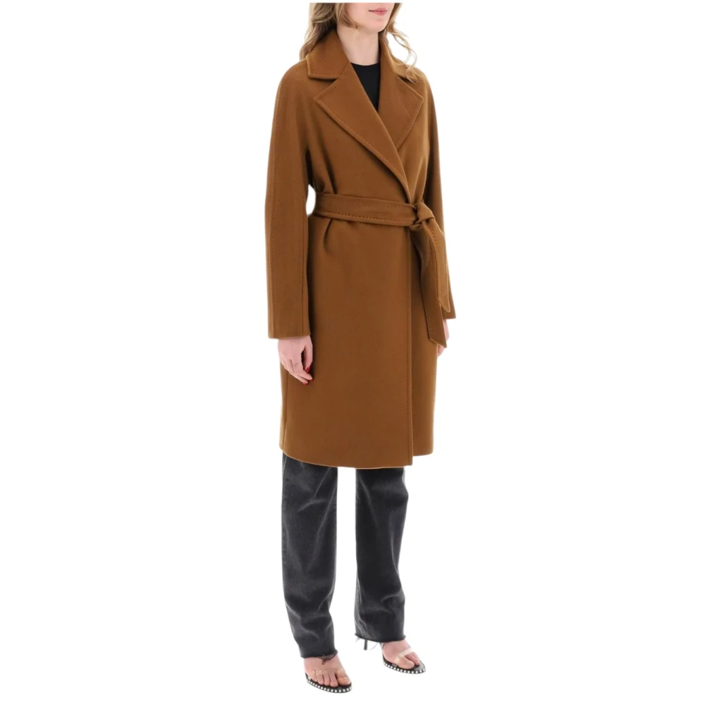 Max Mara Studio Stijlvolle wollen jas Brown Dames