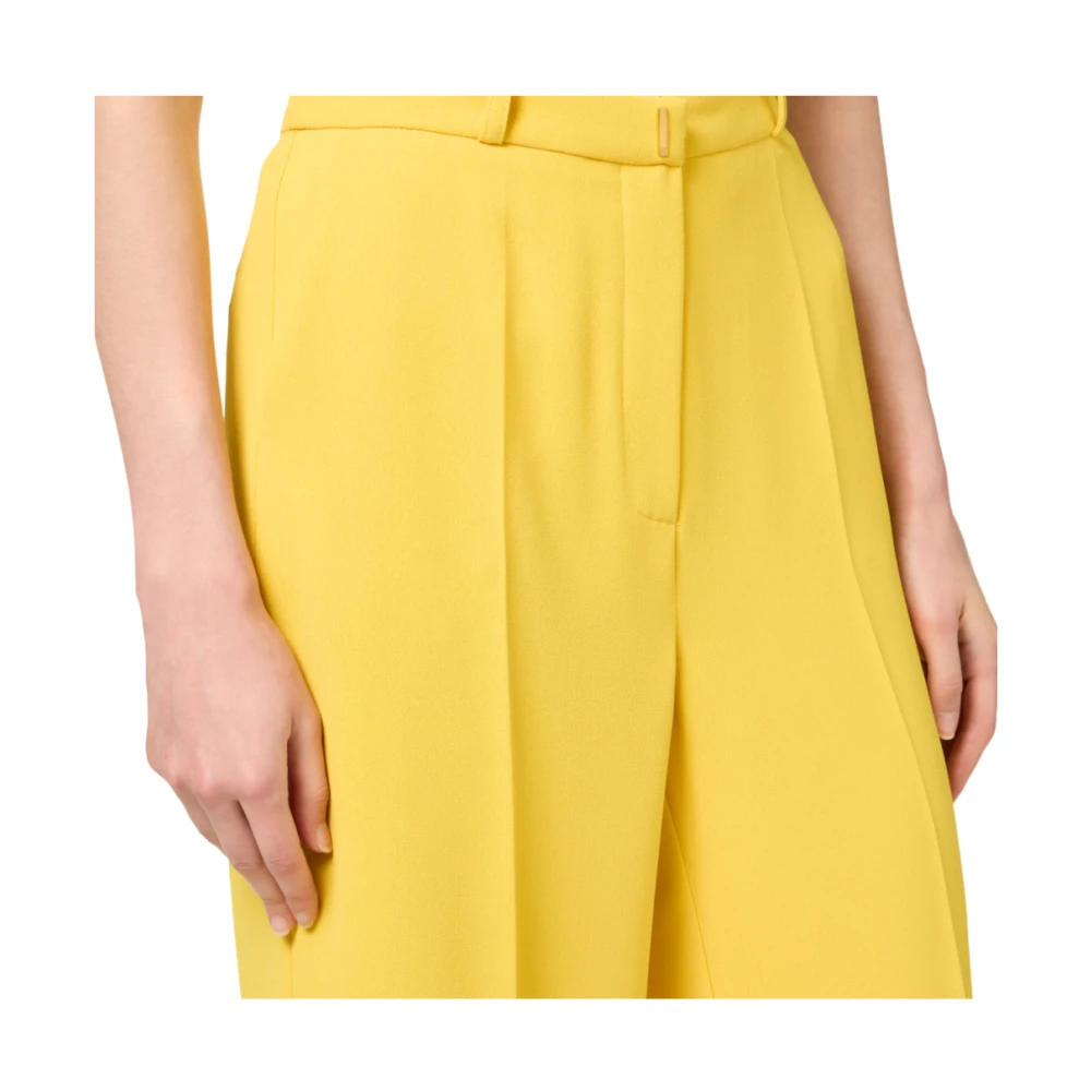 Elisabetta Franchi Gele Straight Leg Broek Yellow Dames