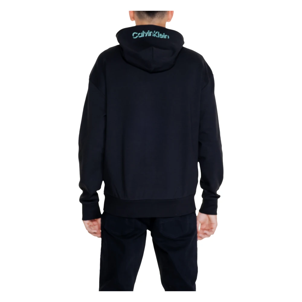 Calvin Klein Geëmbosseerd Logo Sweatshirt Collectie Katoenmix Black Heren