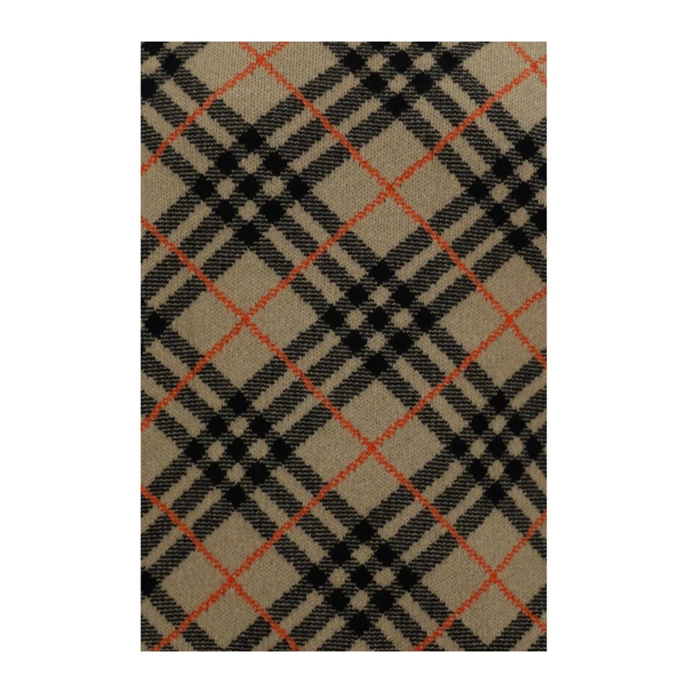 Burberry Kasjmier Trui met Ruitpatroon Brown Heren