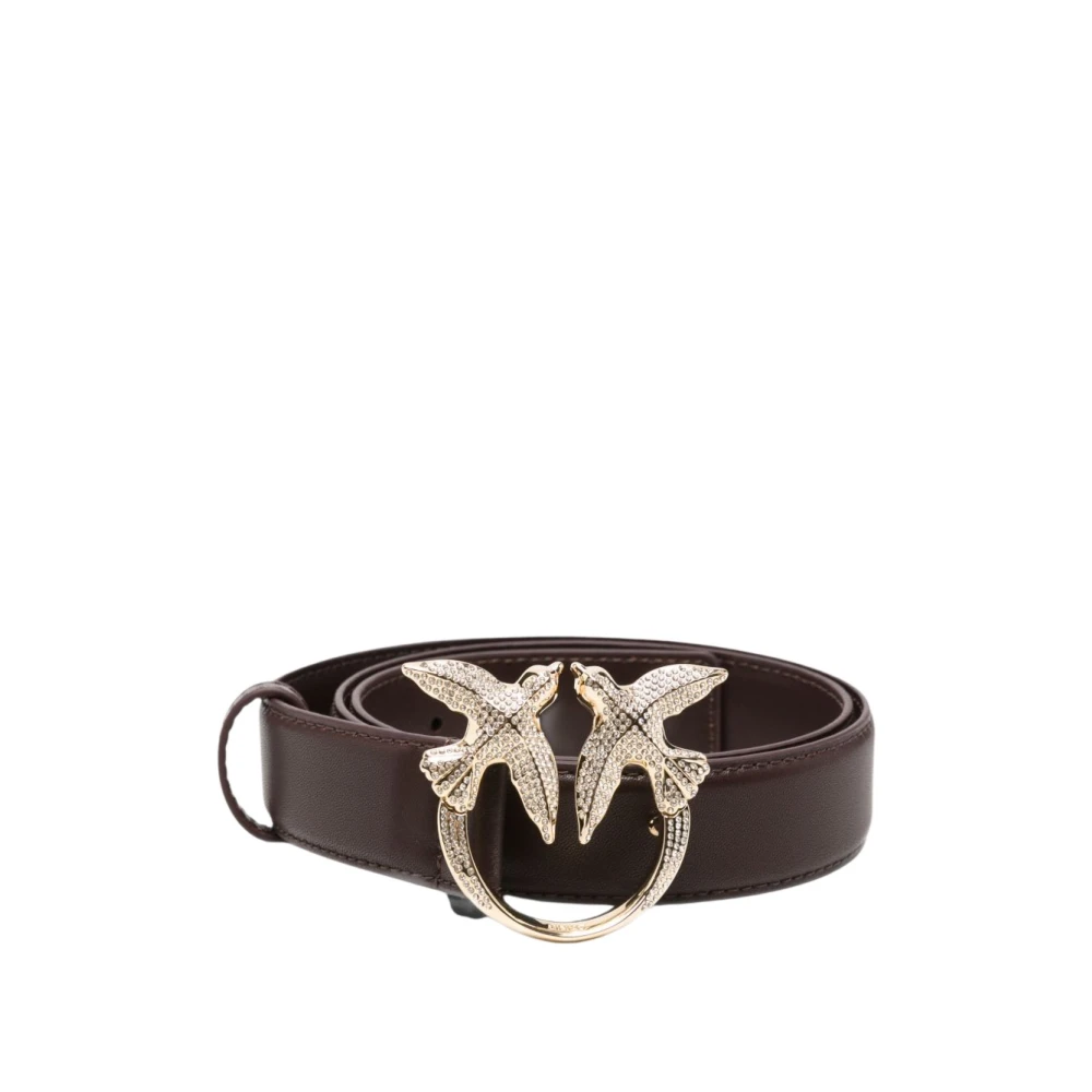 Pinko , Belts, Female, Brown, S, Low Love Berry H3 Strass Belt