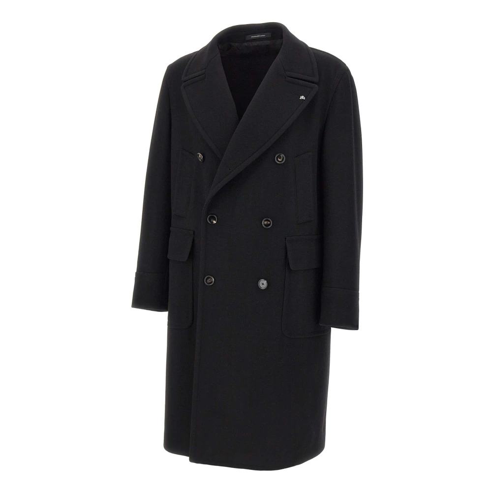 Tagliatore Black Sherry Coat - Male - Double-Breasted Coats - S - Coats