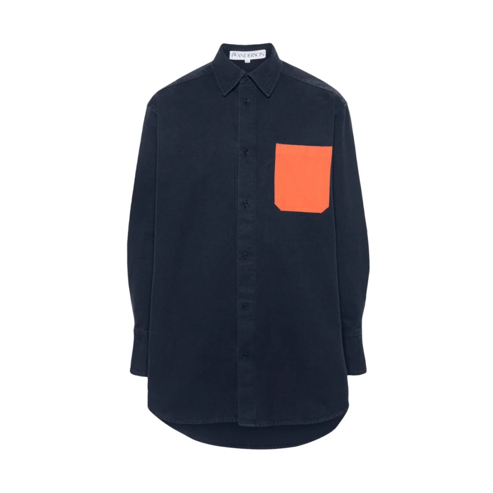 JW Anderson Casual Shirts Blue Heren