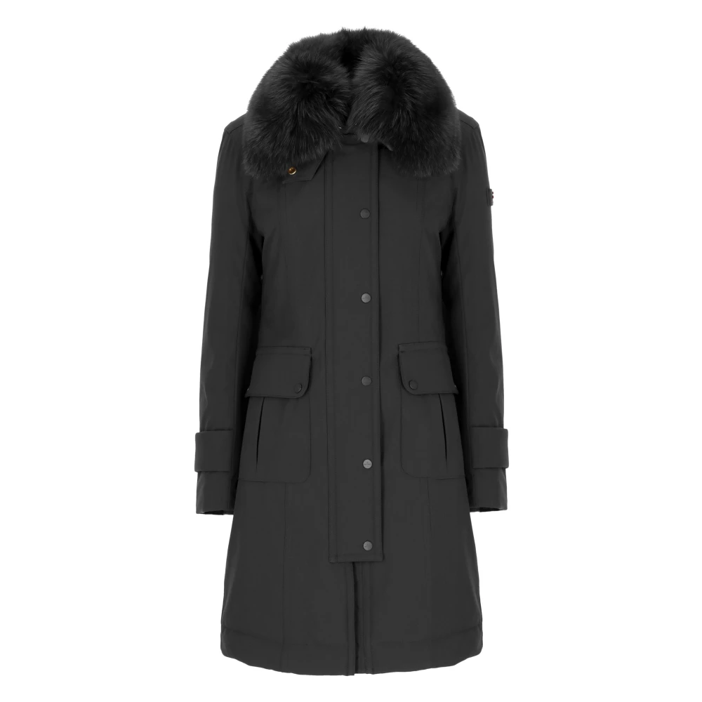 Peuterey Donna Nero Cappotti, L, New,