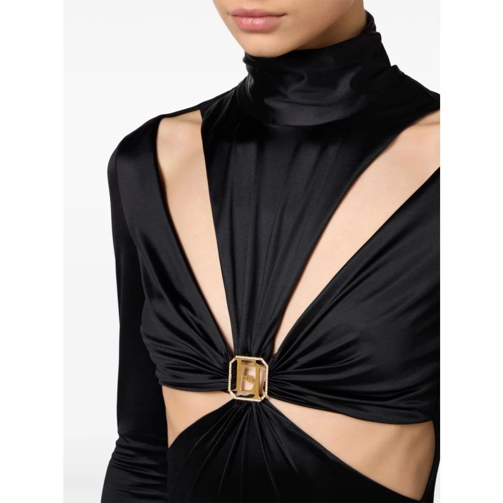 Elisabetta Franchi Nero Broek Aw24 Damesmode Black Dames