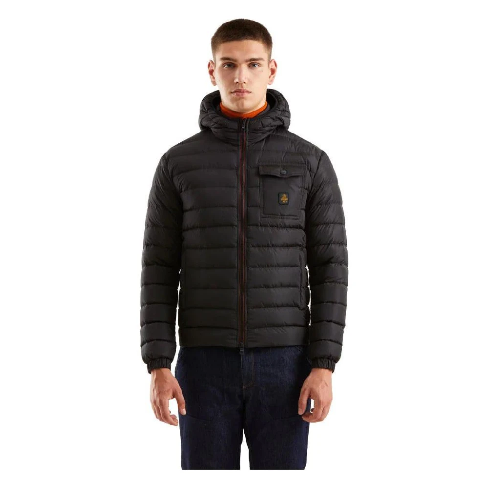 RefrigiWear Hooded jas met ritssluiting Black Heren
