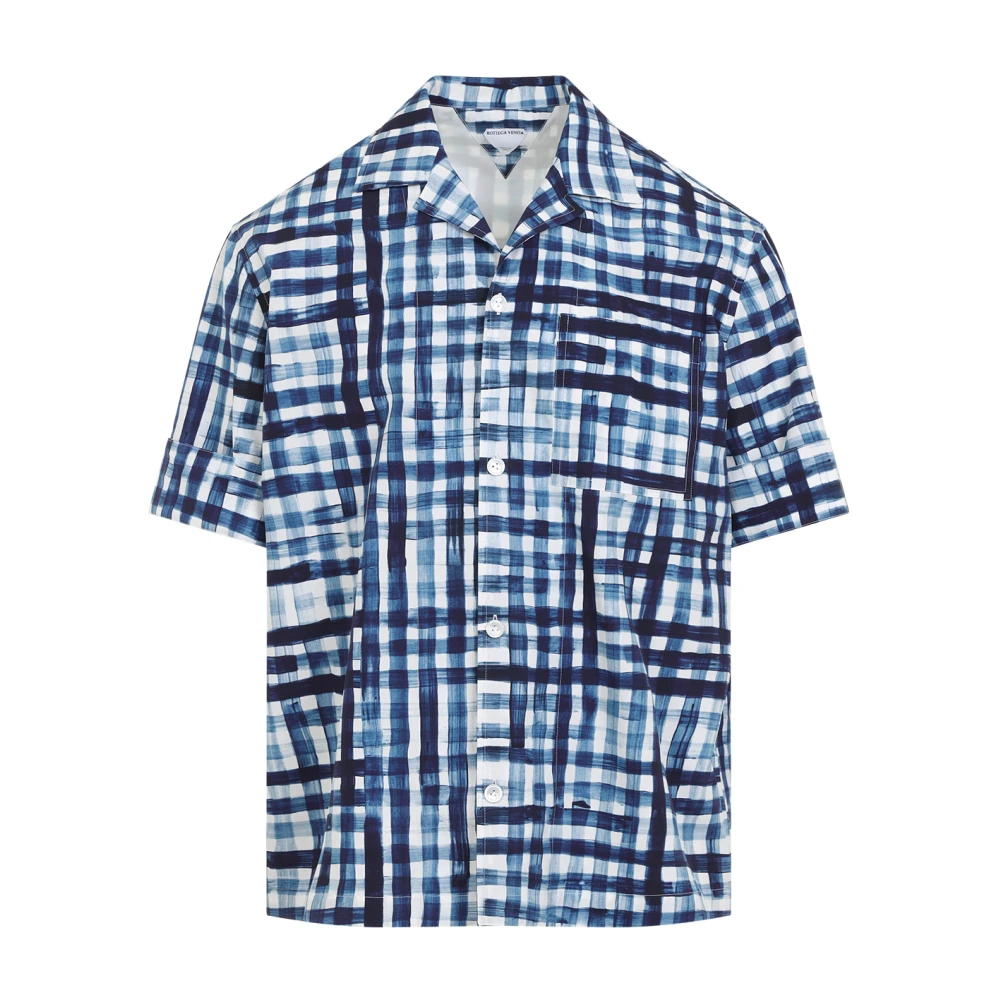 Bottega Veneta Blauw Katoenen Overhemd Verhoog Garderobe Stijl Blue Heren