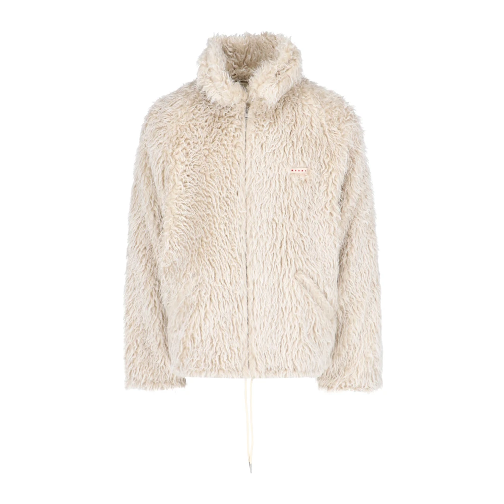 Shearling Hettejakke Hvit