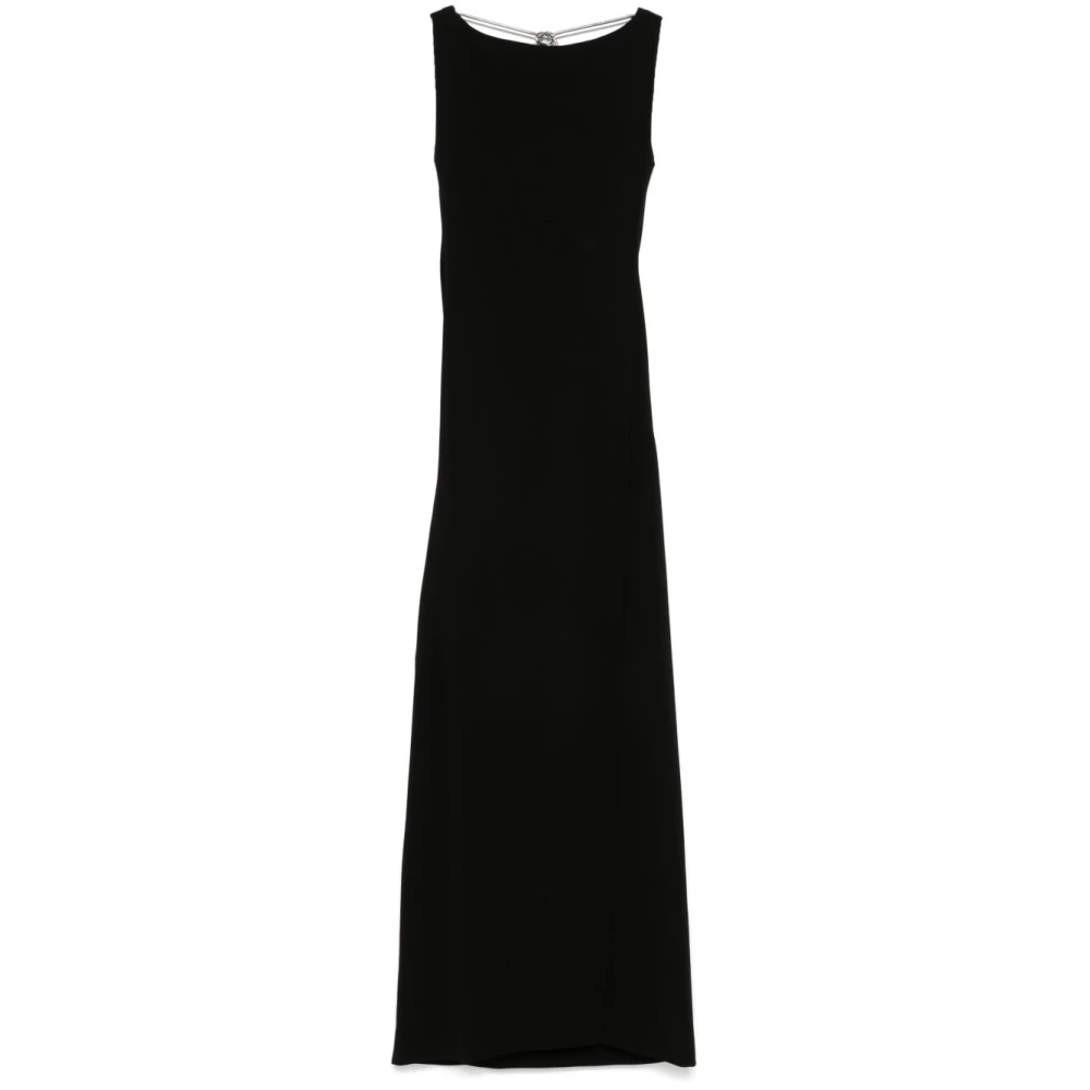 Max Mara Zwarte Pianoforte Jurk met Kettingdetail Black Dames