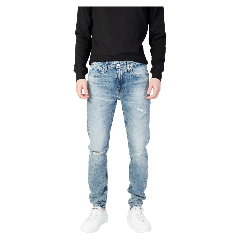 Calvin Klein Jeans Lichtblauwe Slim Straight Jeans Mannen Blue Heren