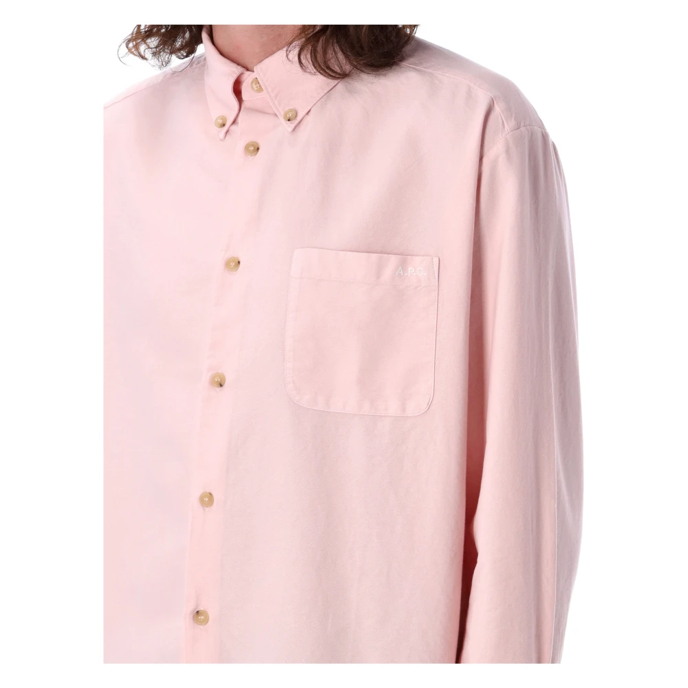 A.p.c. Klassieke Mateo Overhemd voor Mannen Pink Heren