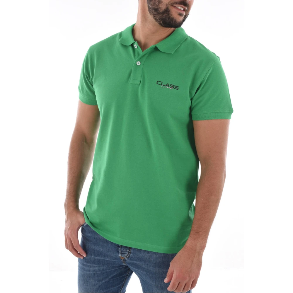 Cavalli Class Groen Logo Polo Shirt Green Heren