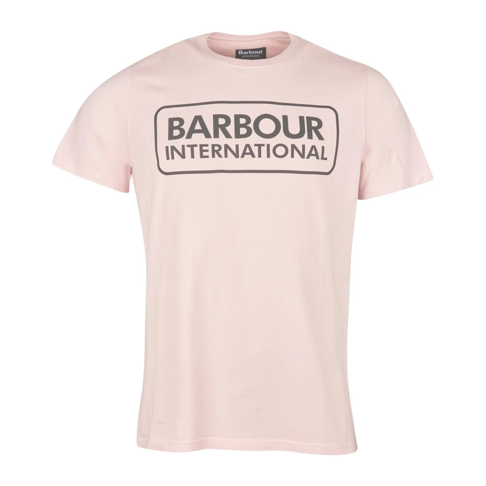 Barbour Moderne Logo Grafische T-shirt Pink Heren