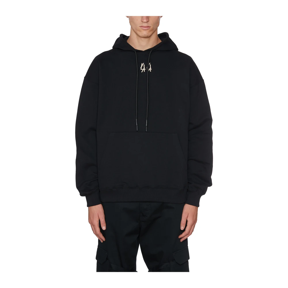 44 Label Group Katoenen Hoodie Black Heren