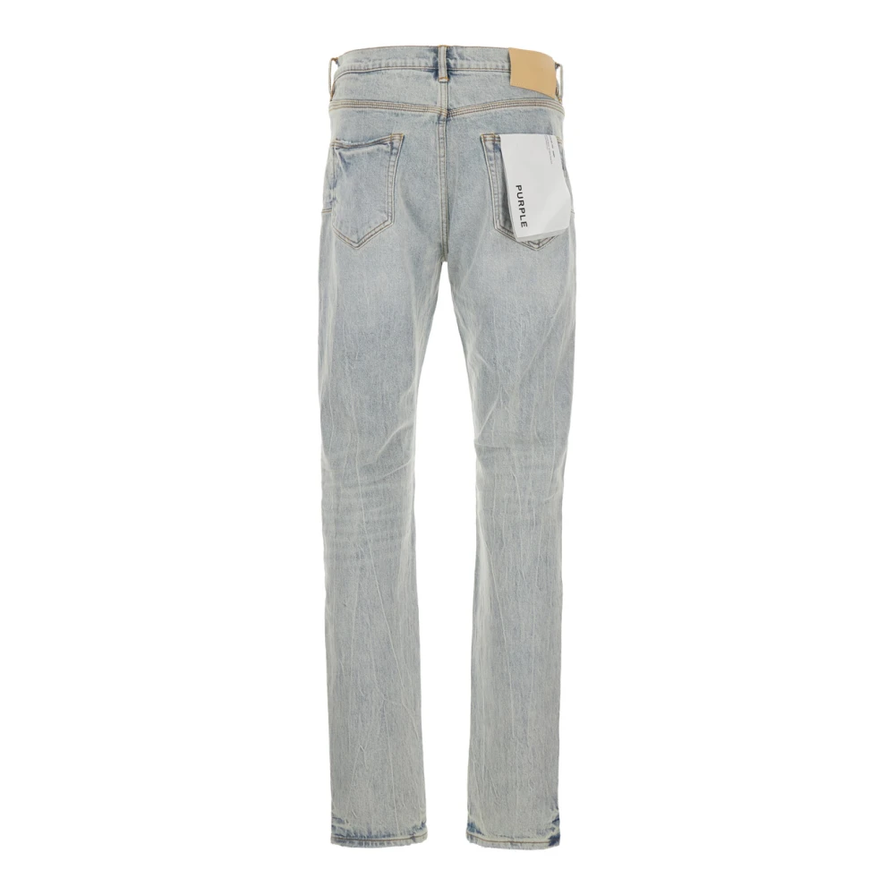 Purple Brand Lichtblauwe Denim Jeans met Logopatch Blue Heren