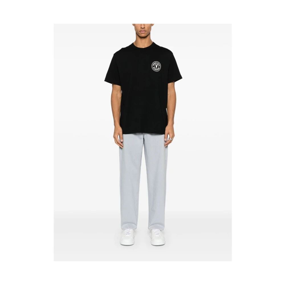 Versace Jeans Couture Zwart Crew Neck T-shirt Black Heren