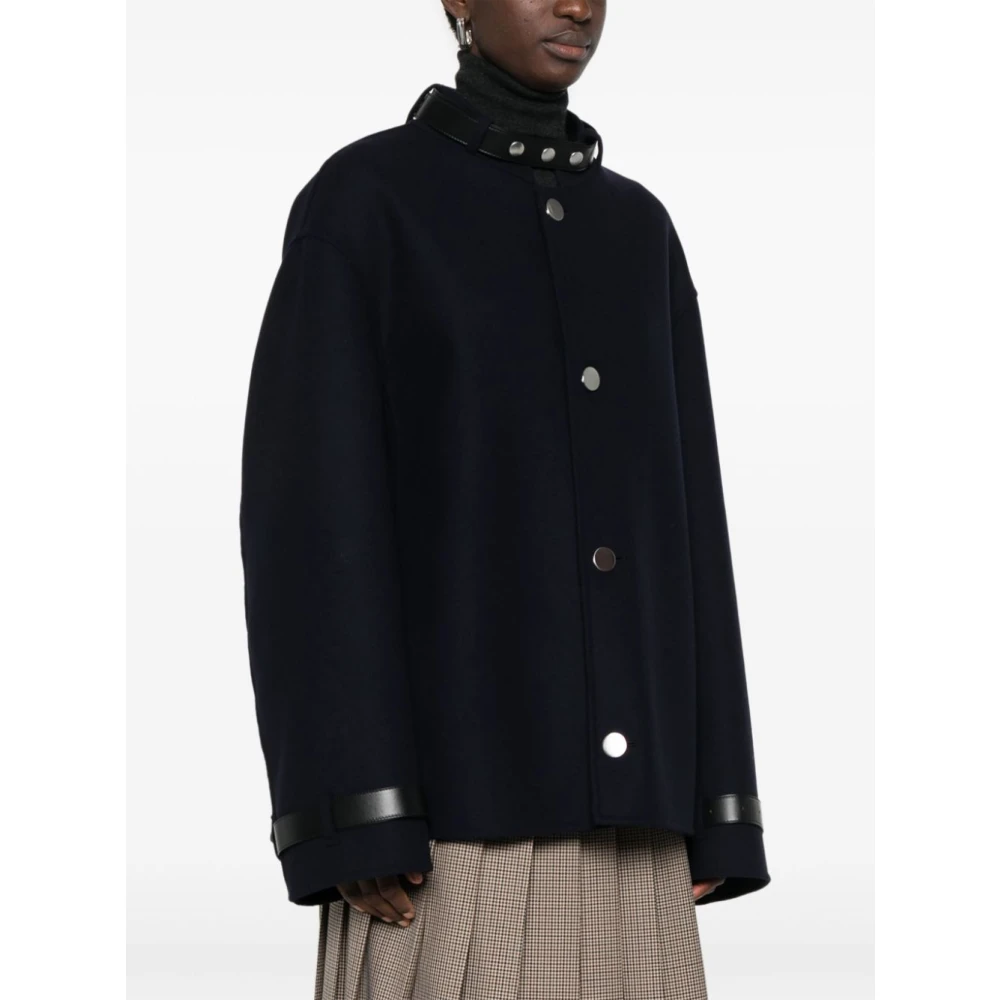 Jil Sander Navy jas met zilveren knopen Black Dames