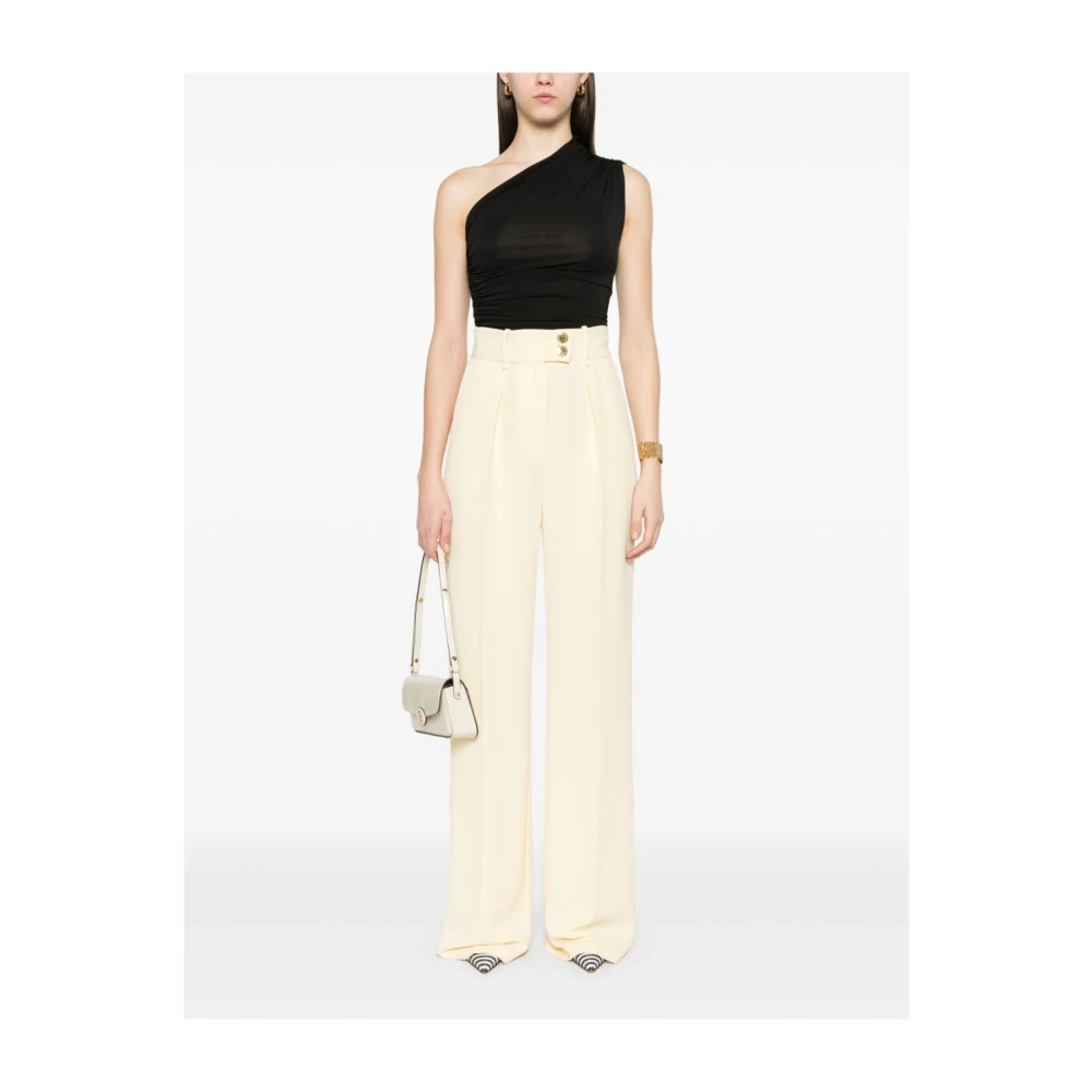 Elisabetta Franchi Gele Broek Elegante Stijl Yellow Dames