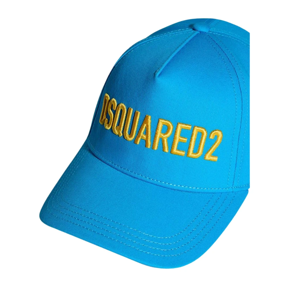 Dsquared2 Turquoise pet met logo borduursel Blue Unisex