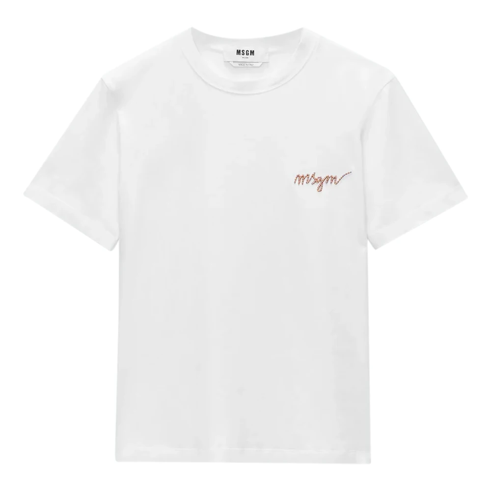 Msgm - Tops > T-Shirts - White - Msgm - Modalova