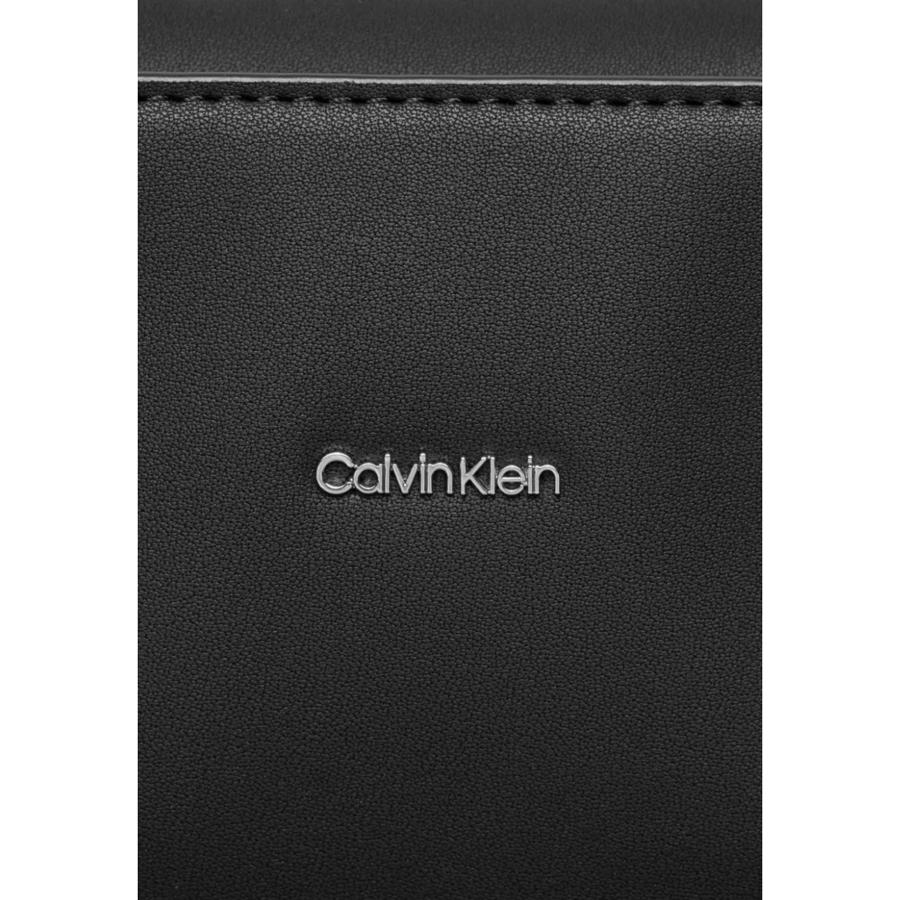 Calvin Klein Allover Print Shopper Tas Black Dames