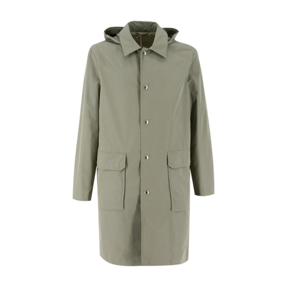 Eleventy Herren Grün Trenchcoat