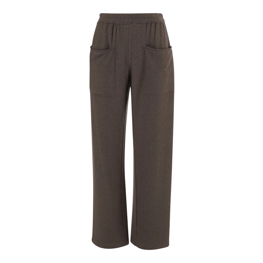 Giorgio Armani Mujer Marrón - Pantalones De Seda Y Cachemira Elásticos - Trousers - M