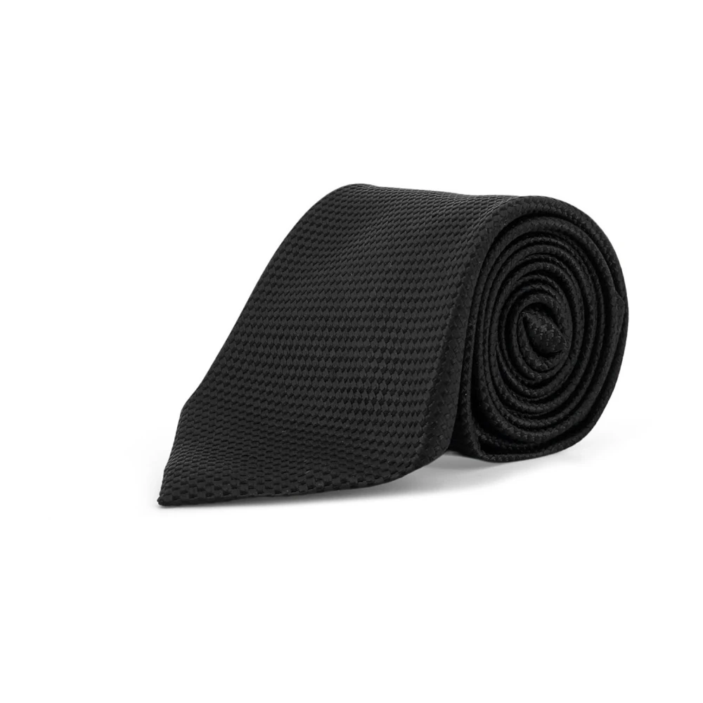 Tom Ford Men's Black Ties, One Size, Micro-Pattern Silk Tie