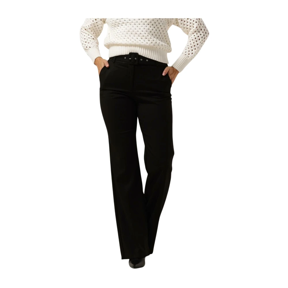 Silvian Heach Elegante Zwarte Broek met Riem Black Dames