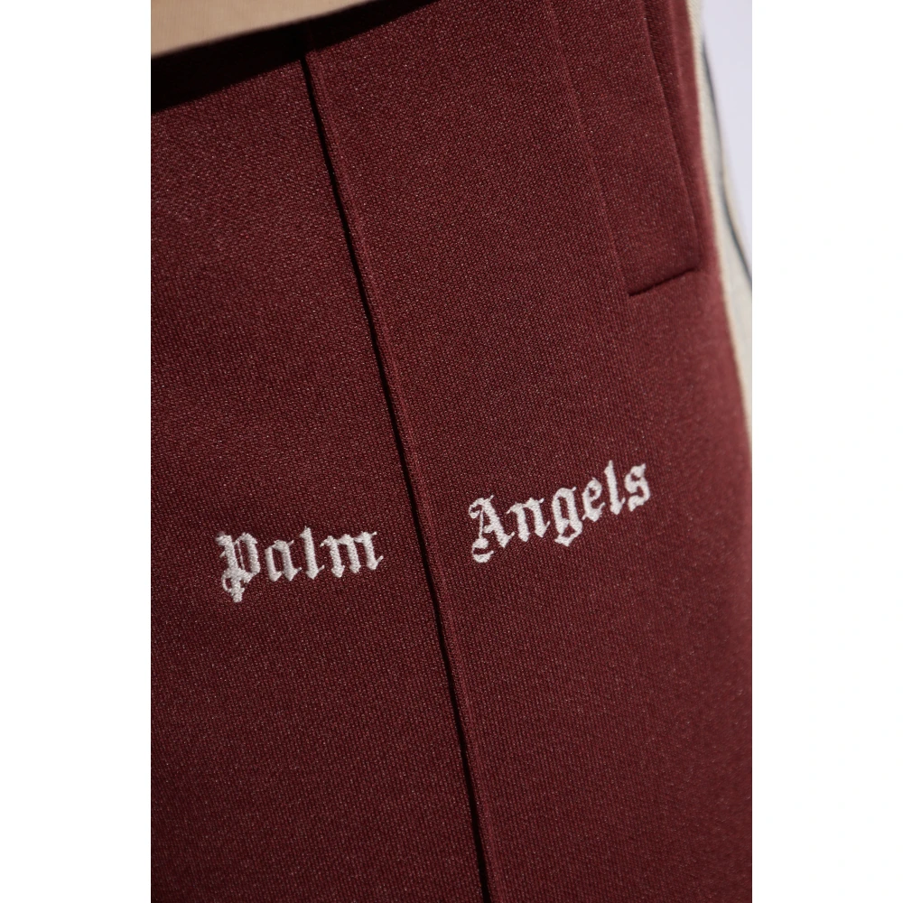 Palm Angels Sweatpants met geborduurd logo Red Heren
