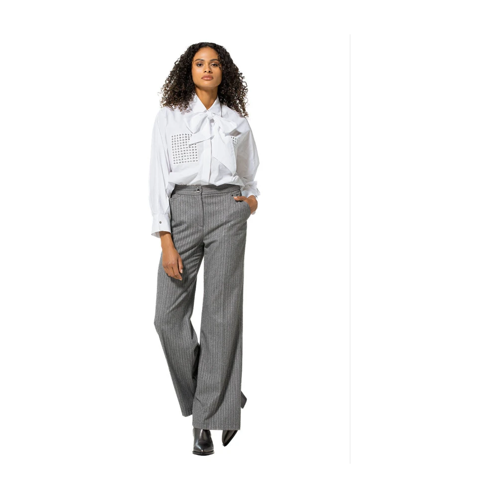 Caroline Biss Stud Detail Katoenen Blouse White Dames