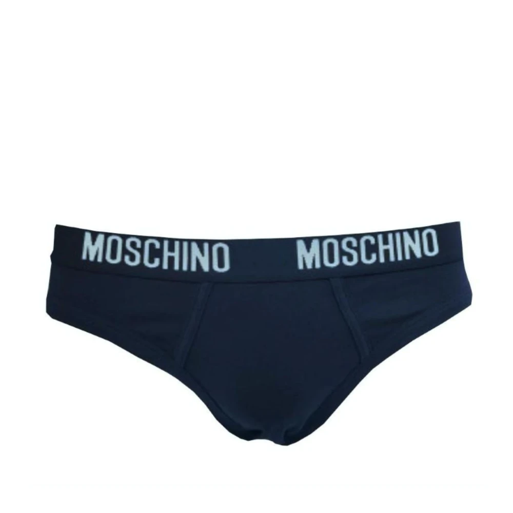 Moschino Mannelijk Blauw Ondergoed Heren, 2XL, Katoen, Slip Brief Bi-Pack