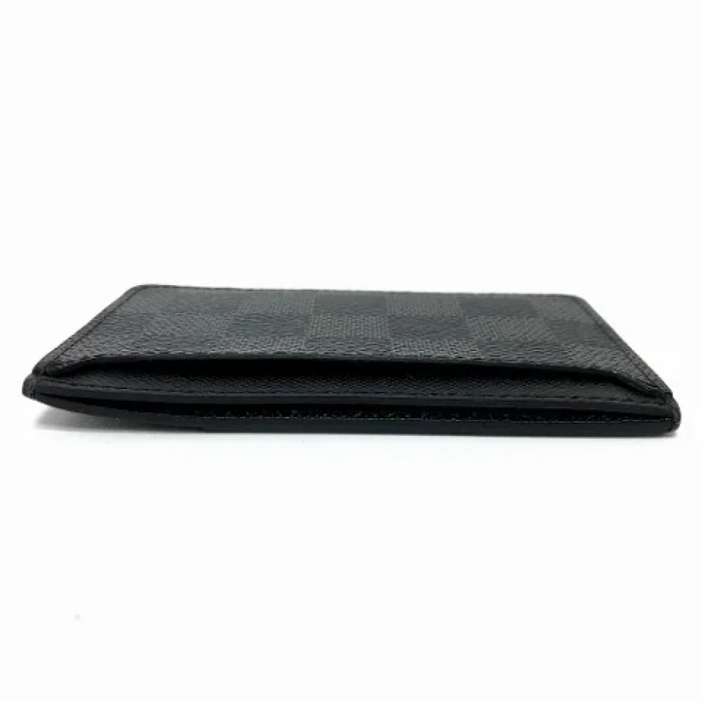 Louis Vuitton Vintage Pre-owned Cotton wallets Black Dames